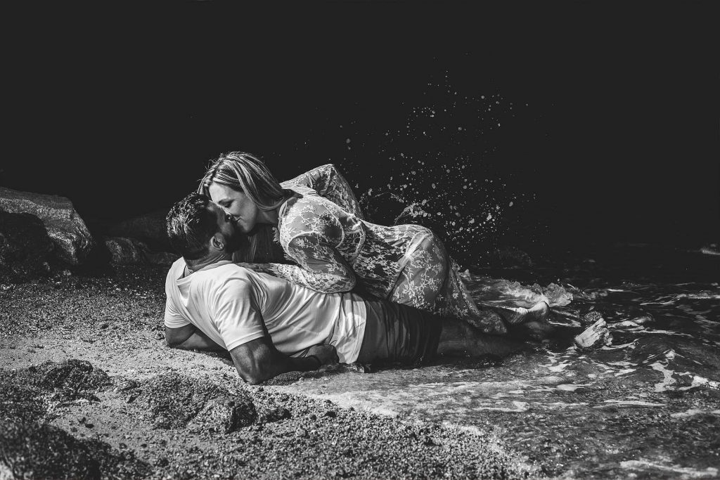Engagement photography session, couple at Misiones beach